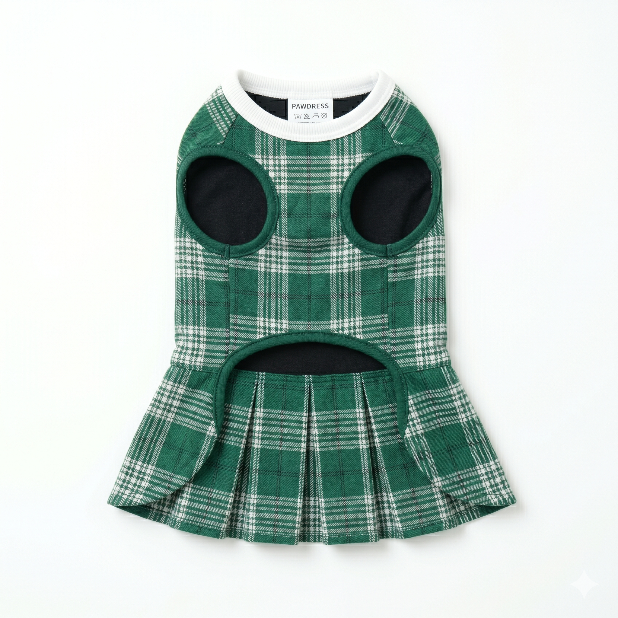 PawDress Plaid Bow Pleated Dress