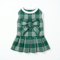 PawDress Plaid Bow Pleated Dress
