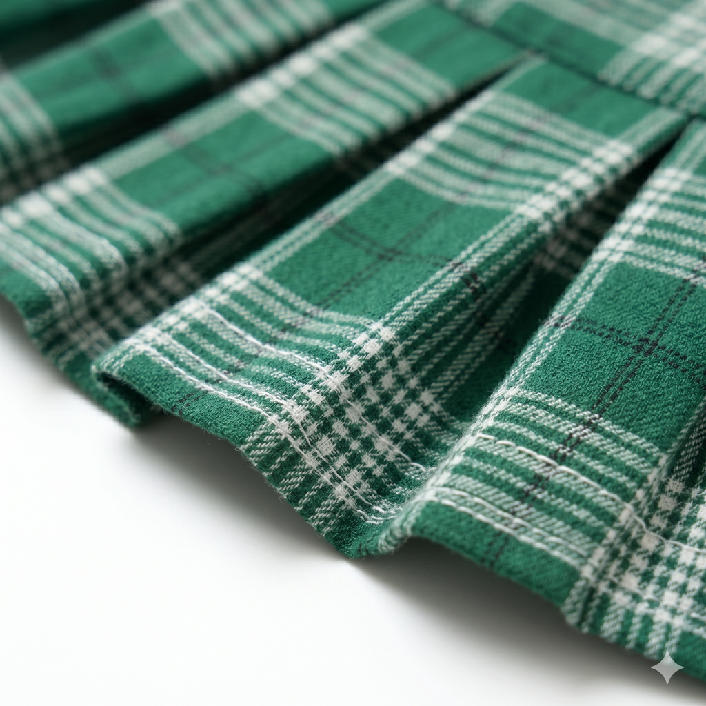 PawDress Plaid Bow Pleated Dress