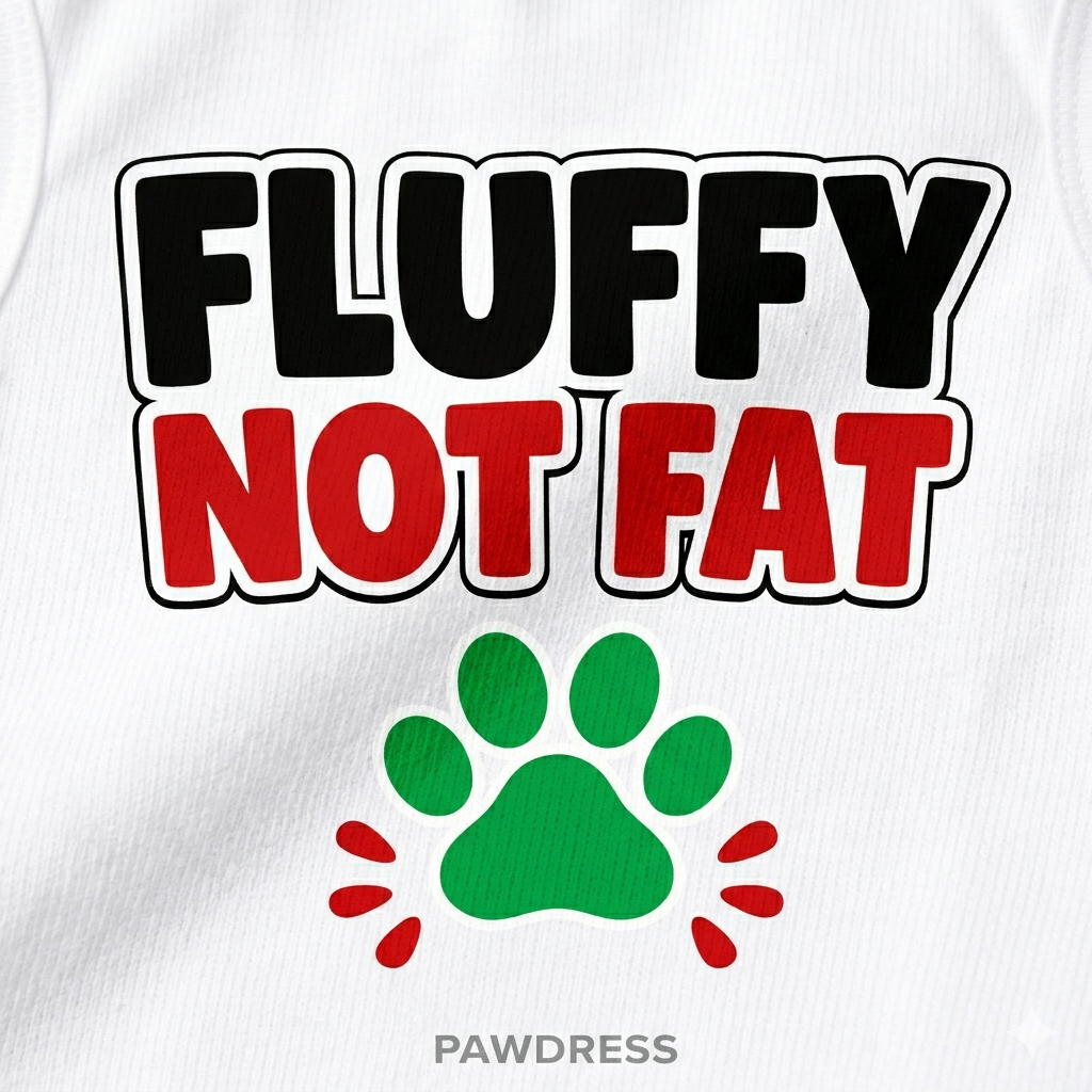 PawDress "Fluffy Not Fat" Graphic Tee