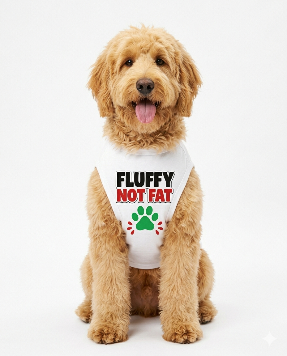 PawDress "Fluffy Not Fat" Graphic Tee