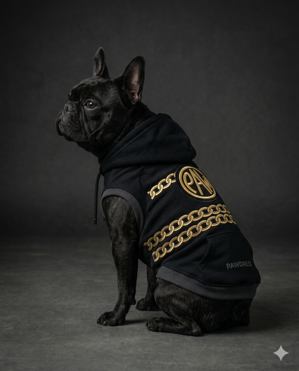 PawDress PAW Gold Chain Luxury Hoodie