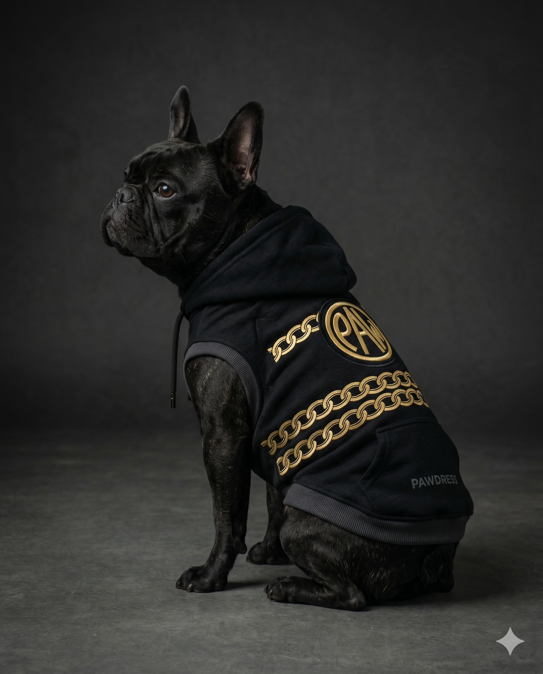PawDress PAW Gold Chain Luxury Hoodie