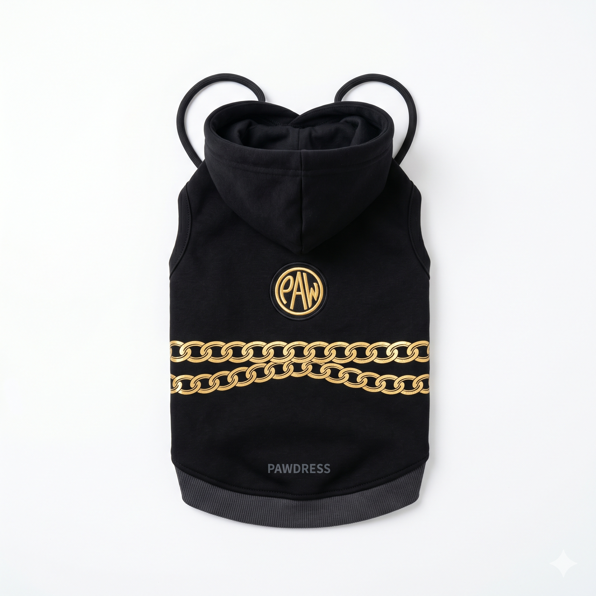 PawDress PAW Gold Chain Luxury Hoodie