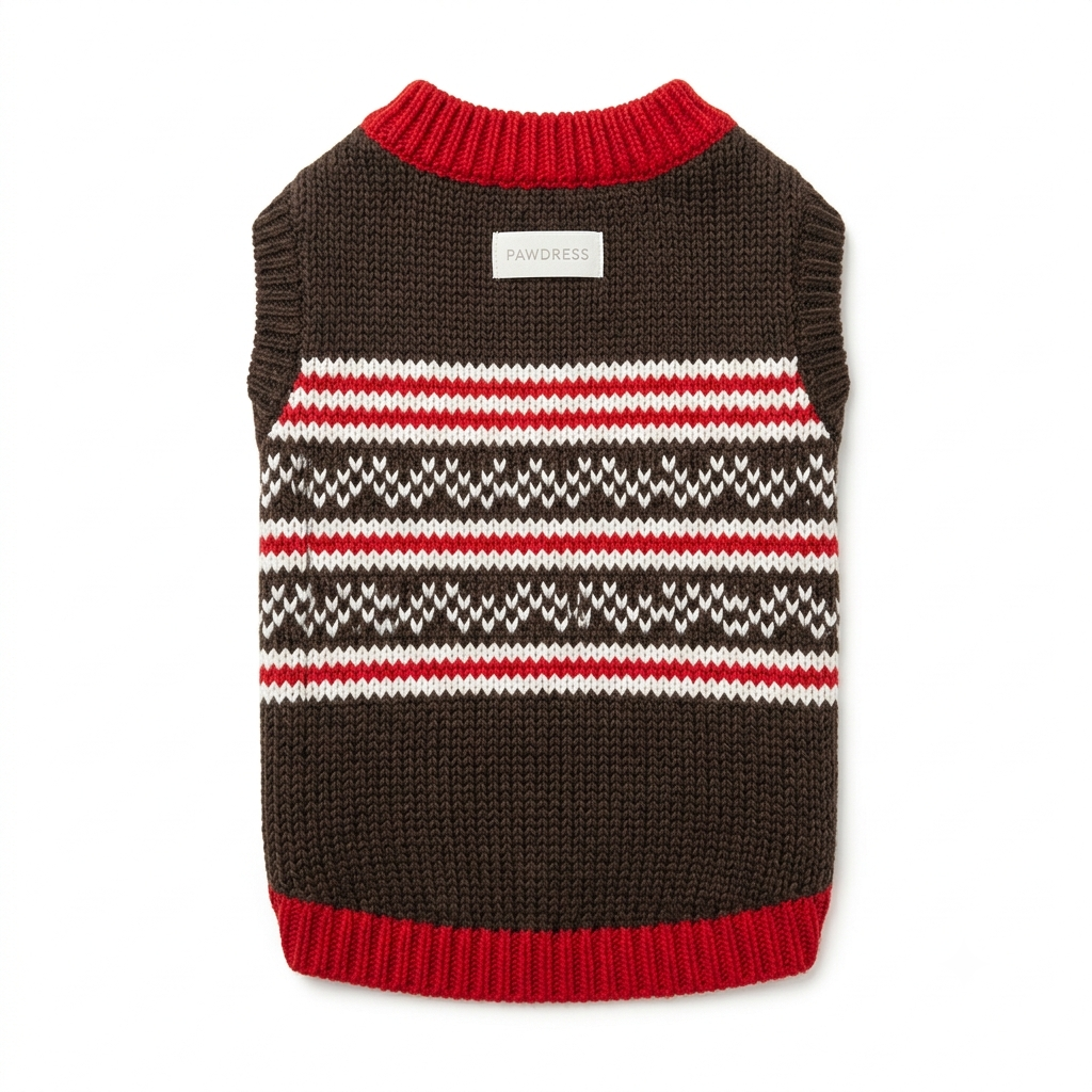 PawDress Nordic Fair Isle Knit Sweater