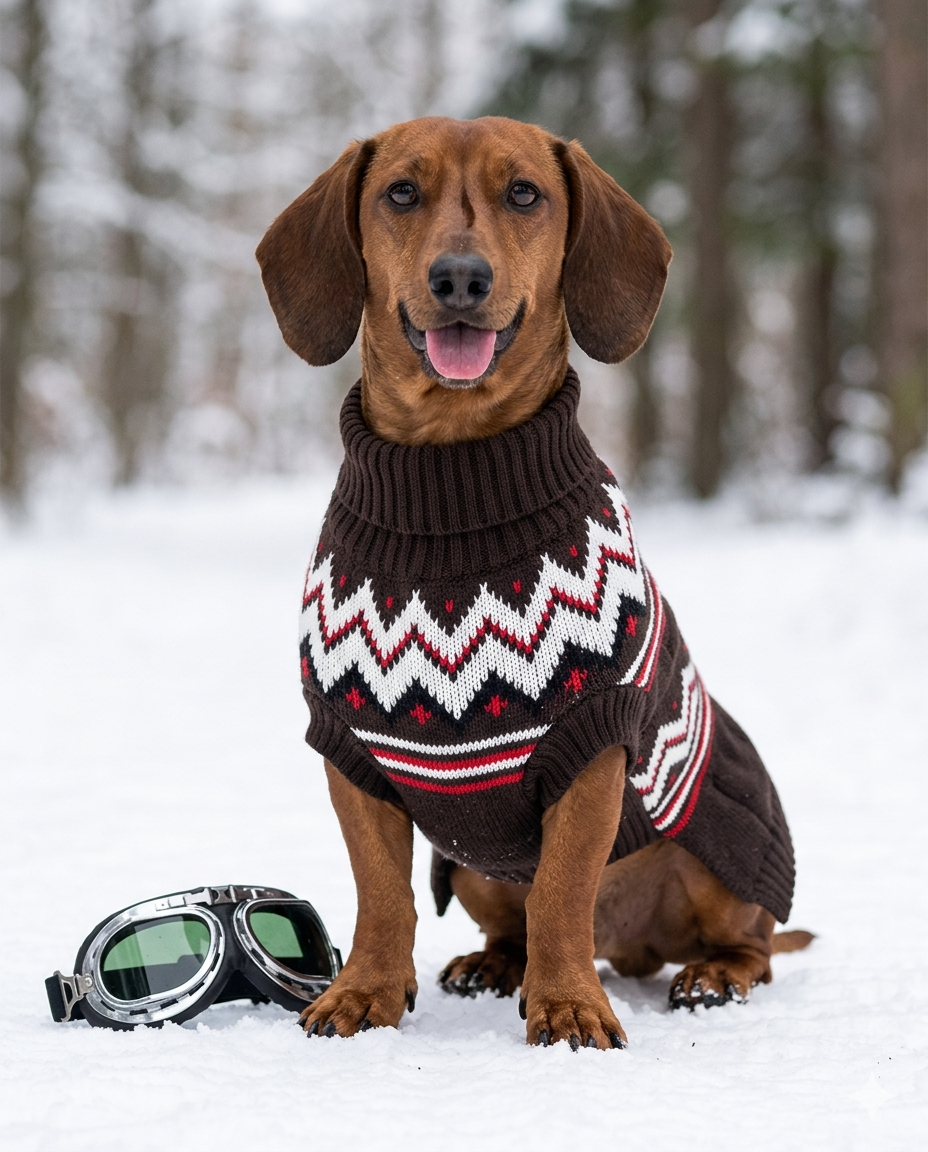 PawDress Nordic Fair Isle Knit Sweater