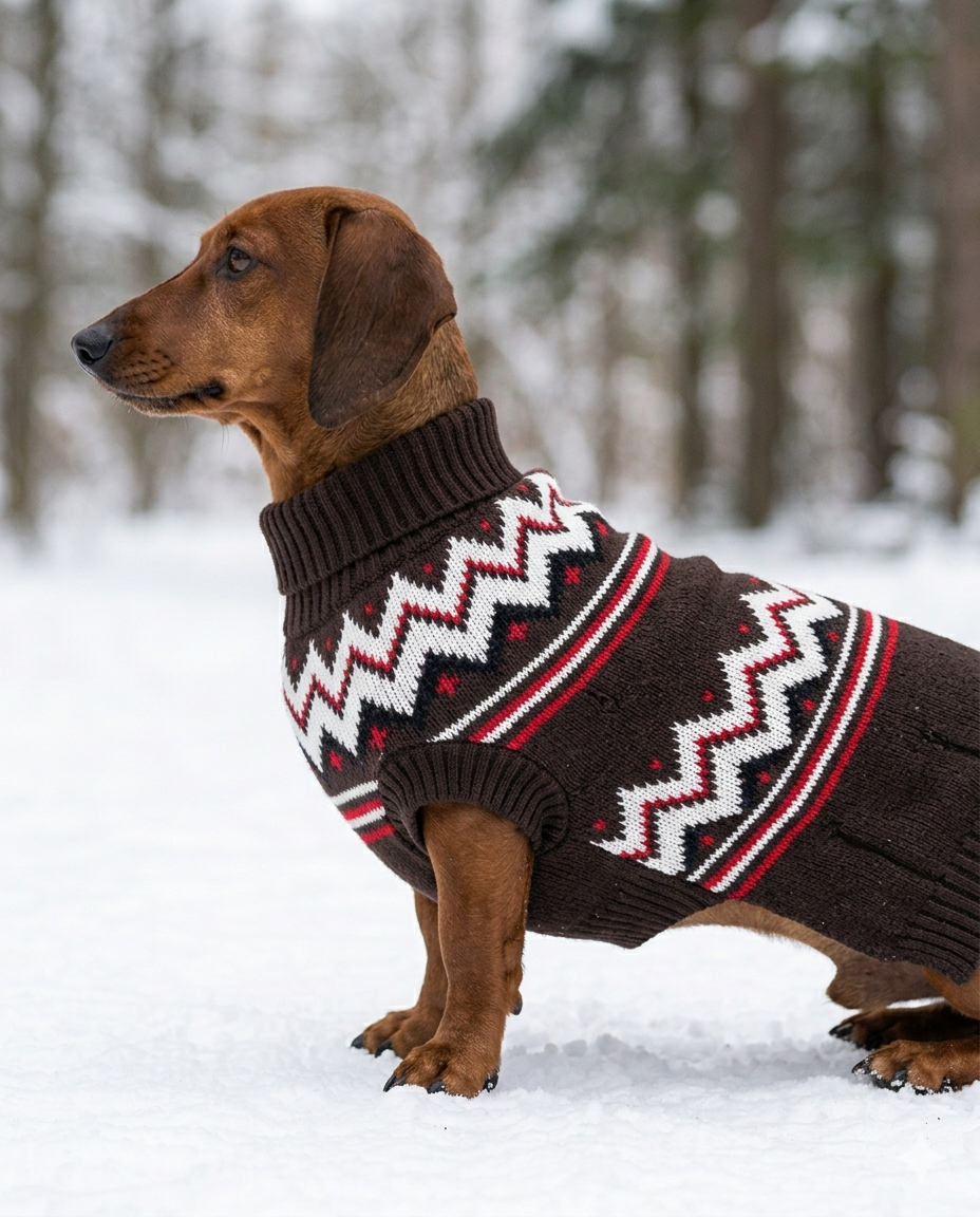 PawDress Nordic Fair Isle Knit Sweater