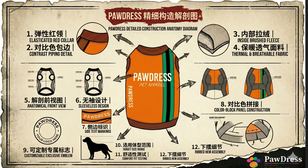 PawDress Sport Vest - Orange Edition