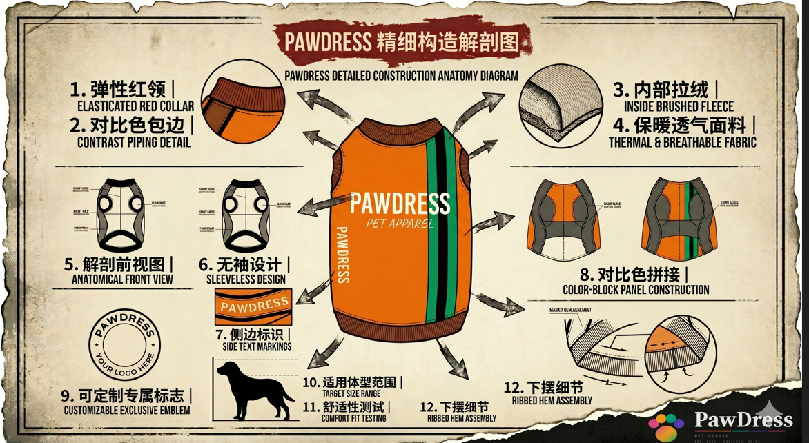 PawDress Sport Vest - Orange Edition
